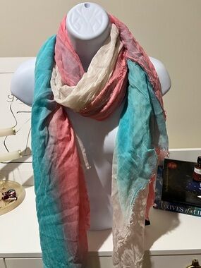 Lightweight and Colorful Cashmere and Silk Summer Scarf